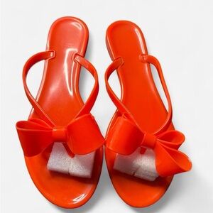 Stylish Orange Sandals with Bow